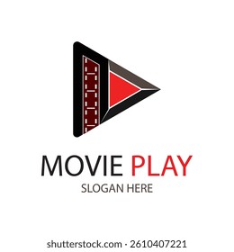 movie logo design on white background