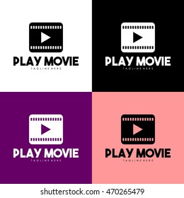 Movie logo design template . Film symbols and icons. Unique  creative concept.