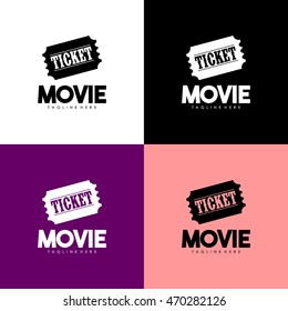 Movie logo design template . Film symbols and icons. Unique  creative concept.