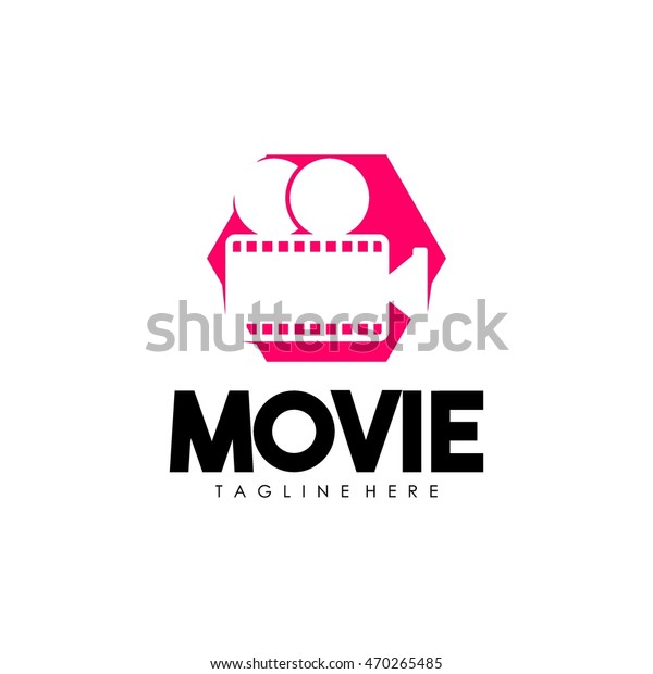 Movie Logo Design Template Film Symbols Stock Vector (royalty Free 