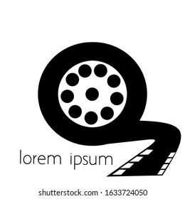 movie logo with a simple concept. suitable for various design purposes.