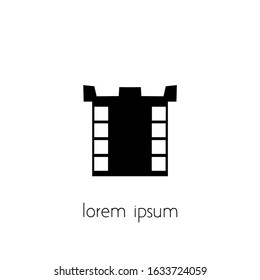 movie logo with a simple concept. suitable for various design purposes.