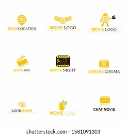 Movie Logo. Vector Illusration. Simple, flat, and modern logo symbol. Set 9 Logo Design.