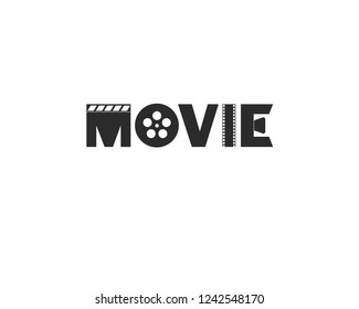 movie logotype vector design