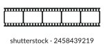 Movie long film strip isolated on white background. Film strip template. Cinema and filmmaking concept. Vector illustration 