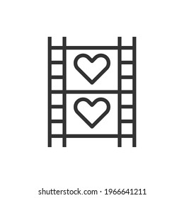 Movie Love icon line vector illustration