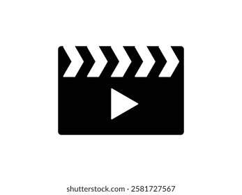 Movie maker cinema play symbol design vector illustration on transparent background