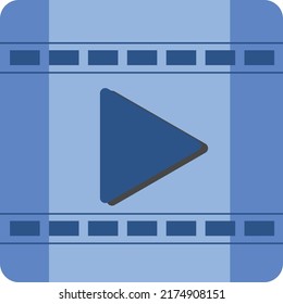 Movie maker, movie editor, movie player, app logo and icon in vector formats