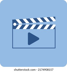 Movie maker, movie editor, movie player, app logo and icon in vector formats