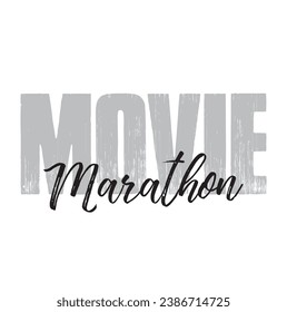 movie marathon text on white background.