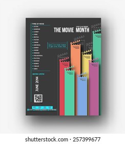 The Movie Month Front & Back Flyer Template 