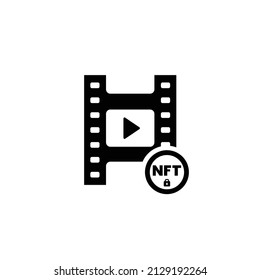 Movie nft simple flat icon vector