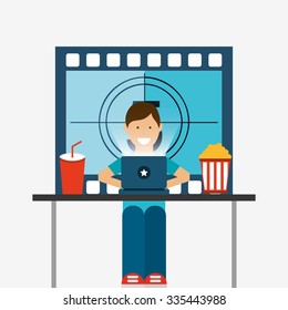 movie online design, vector illustration eps10 graphic 