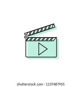 Movie open vector icon