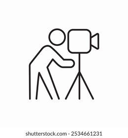 movie operator icon sign vector