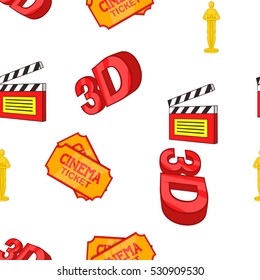 Movie pattern. Cartoon illustration of movie vector pattern for web