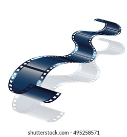 Movie or photo film vector isolated on white background