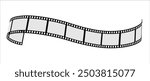 MOVIE, PHOTOGRAPHY film strip ISOLATED ON WHITE BACKGROUND. Film Strip. 3D. Film, Camera, Film Reel.
