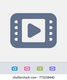 Movie & Play Button - A professional, pixel-aligned icon. 