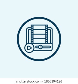 Movie player icon isolated on white background from cinema collection. Movie player icon trendy and modern Movie player symbol for logo, web, app