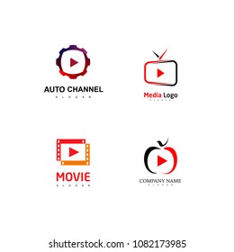 Movie Player Logo Set, Tv Icon