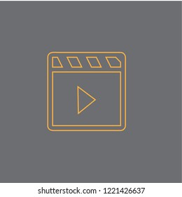 Movie player vector icon