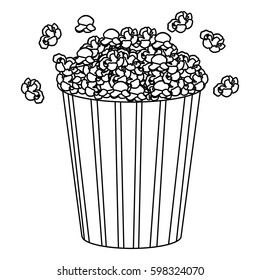 movie pop corn icon, vector illustraction design image