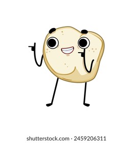 movie popcorn character cartoon. corn funny, film pop, food box movie popcorn character sign. isolated symbol vector illustration