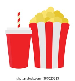 Movie Popcorn Drink Stock Vector (Royalty Free) 397023613 | Shutterstock