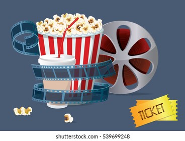 movie popcorn film tickets