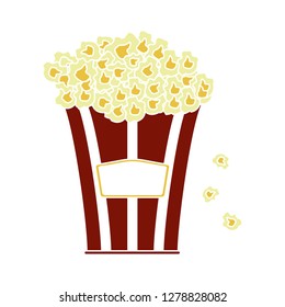 Movie Popcorn Icon-cinema Symbol-corn Illustration-entertainment Vector-theater Isolated-snack Sign-bucket Icon