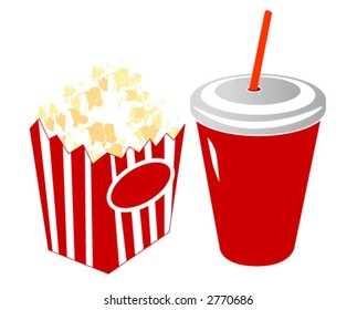 Movie Popcorn and Soda
