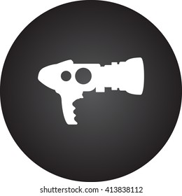 Movie portable retro camera sign simple icon on  background