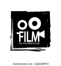 Movie poster festival for your design. Cinema flyer. Movie industry graphic illustration.