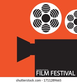 Movie poster festival for your design. Cinema flyer. Movie industry graphic illustration.