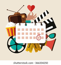 movie poster in a flat style