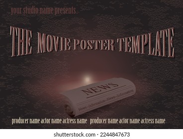 movie poster template vector illustration