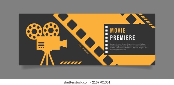 Movie premiere sale banner. -  Vector.