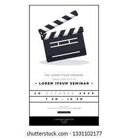 Movie Premiere Ticket Invitation Design with Where and When Details