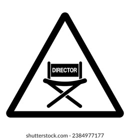 Movie Production Area Symbol Sign ,Vector Illustration, Isolate On White Background Label. EPS10