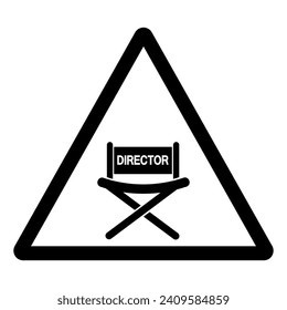 Movie Production Area Symbol Sign ,Vector Illustration, Isolate On White Background Label. EPS10