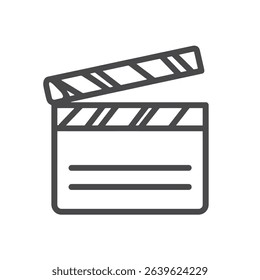 Movie production clapperboard filmmaking icon symbol