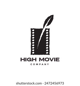 movie production film maker modern logo design vector