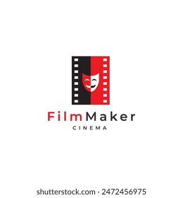 movie production film maker modern logo design vector