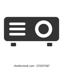 Movie projector flat vector icon for apps and websites