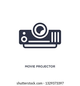 movie projector front view icon. Simple element illustration from cinema concept. movie projector front view editable symbol design on white background. Can be use for web and mobile.