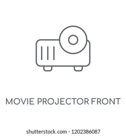Movie Projector Front View linear icon. Movie Projector Front View concept stroke symbol design. Thin graphic elements vector illustration, outline pattern on a white background, eps 10.