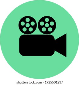 Movie projector, illustration, vector on white background.