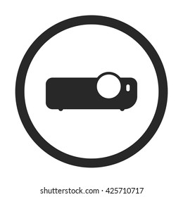 Movie projector sign simple icon on  background
