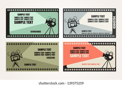 movie projector with space for text. vector illustration